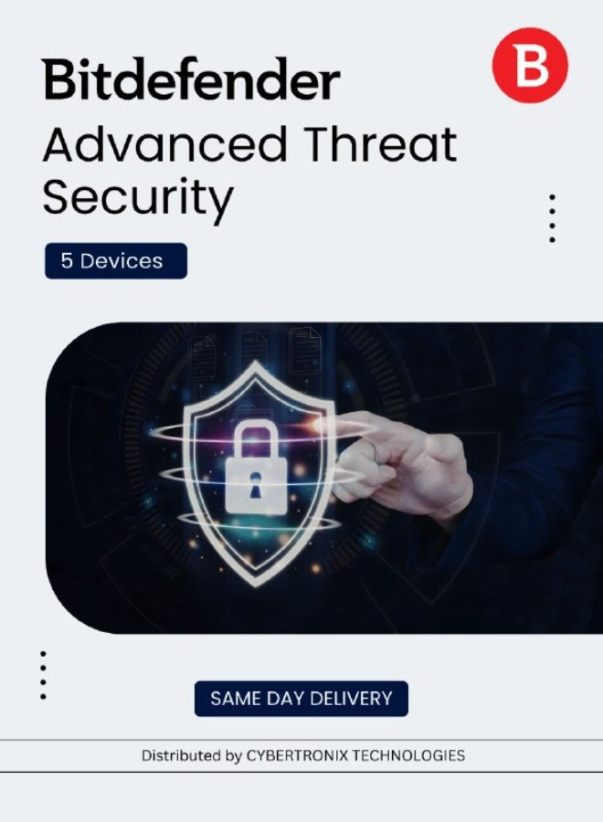 Bitdefender Advanced Threat Security 5 Devices for 1 Year | Digital License | SAME DAY DELIVERY